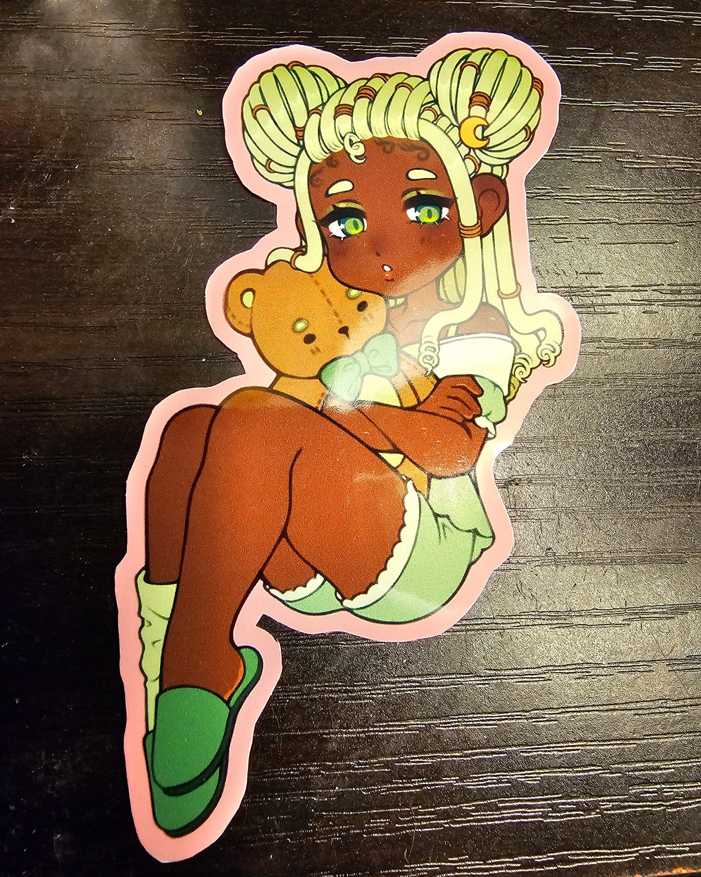 Mint Tea Shop Mascot Vinyl Stickers
