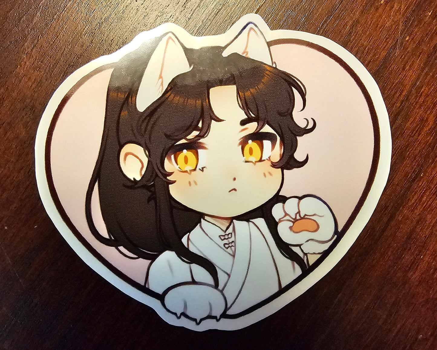 The Husky and His White Cat Shizun Vinyl Stickers: Chu Wanning and Mo Ran