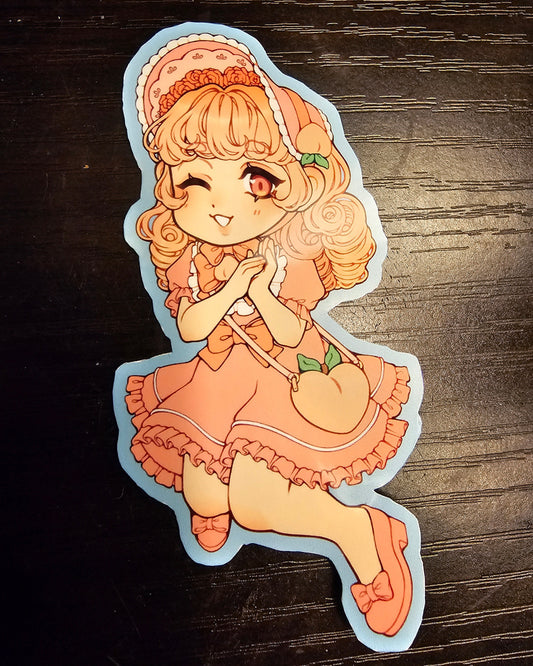 Mint Tea Shop Mascot Vinyl Stickers