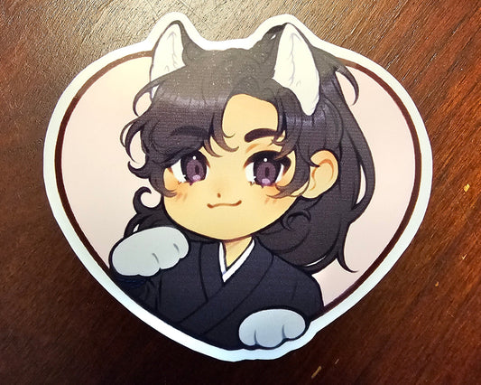 The Husky and His White Cat Shizun Vinyl Stickers: Chu Wanning and Mo Ran