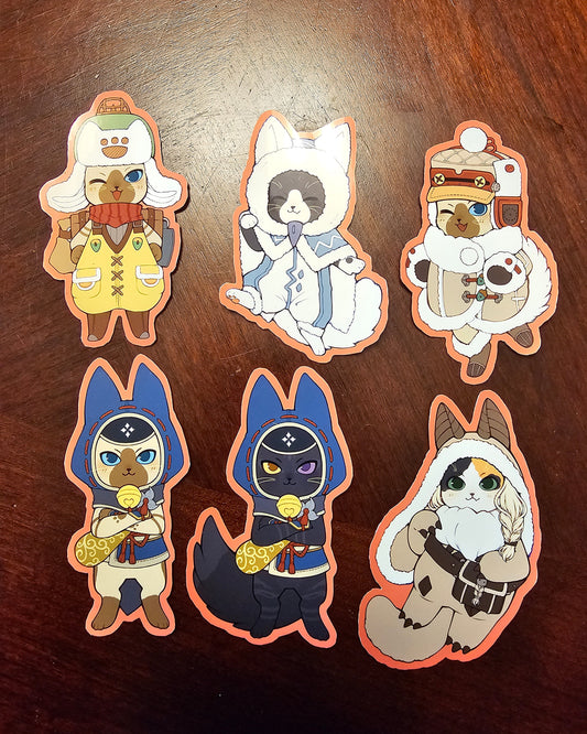 Monster Hunter: Palico Vinyl Stickers