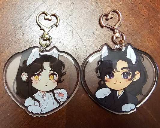 The Husky and His White Cat Shizun Acrylic Charm: Chu Wanning and Mo Ran